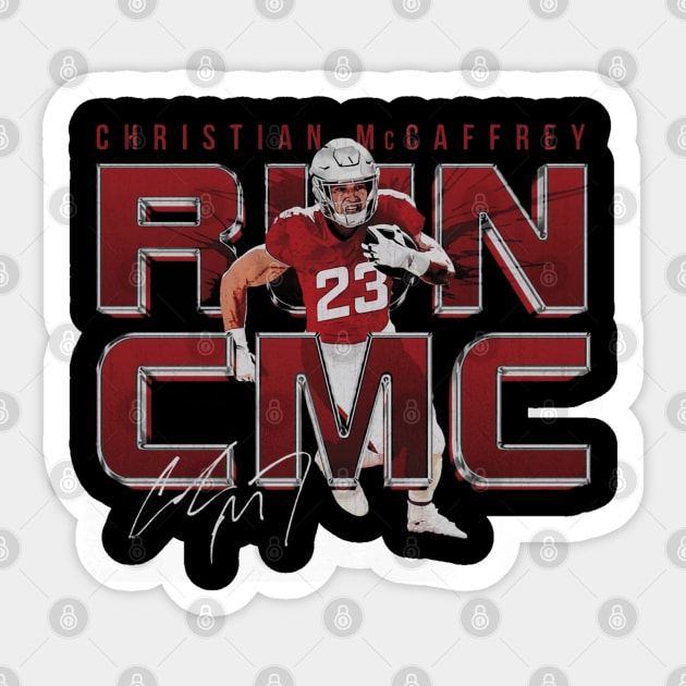 Christian McCaffrey San Francisco Run CMC Metal Sticker by ClarityMacaws